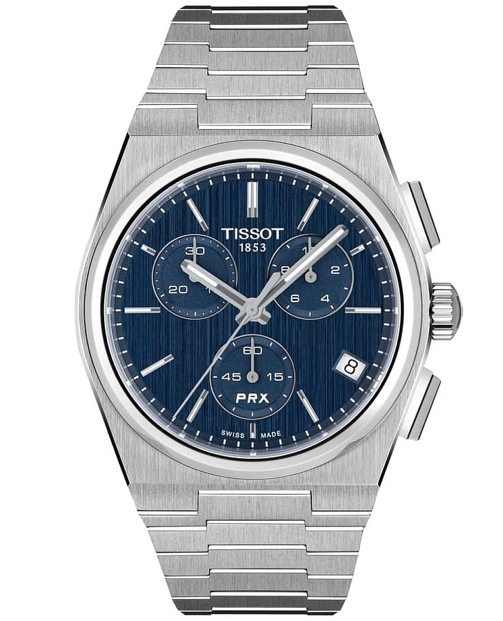 Часы Tissot PRX Automatic Chronograph 41 mm T137.417.11.041.00 — мужские, синий