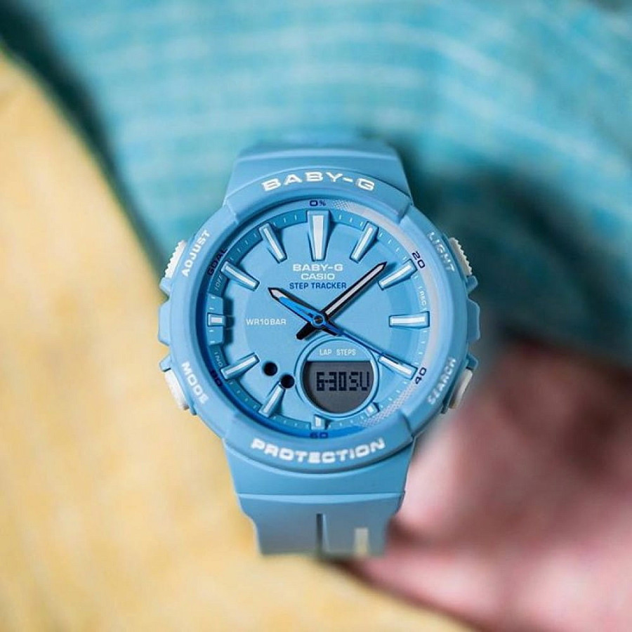 Часы Casio Baby-G Step Tracker BGS-100RT-2A — кварцевые, Япония, женские