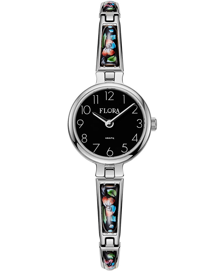 Часы УЧЗ Flora 1704F-2 — женские, черный