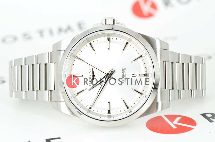 Часы Longines Conquest L3.830.4.72.6 — механические, сталь металл