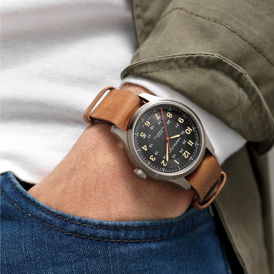 Часы Hamilton Khaki Field Titanium Far Cry® 6 H70645533 — механические, металл титан