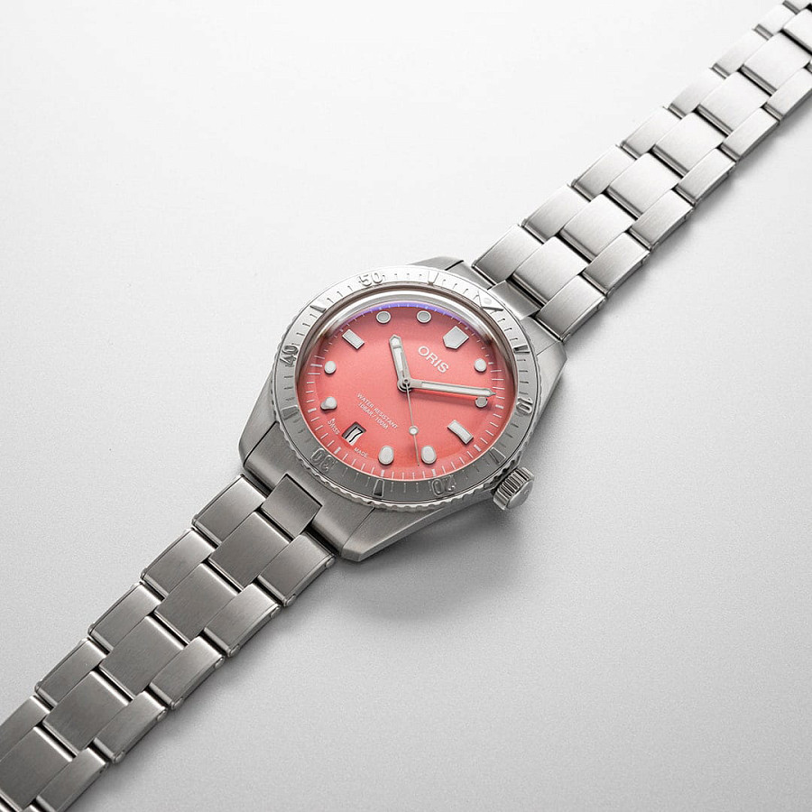 Часы Oris Divers Sixty‑Five 'Cotton Candy' 01 733 7771 4058-07 8 19 18 — артикул 01 733 7771 4058-07 8 19 18