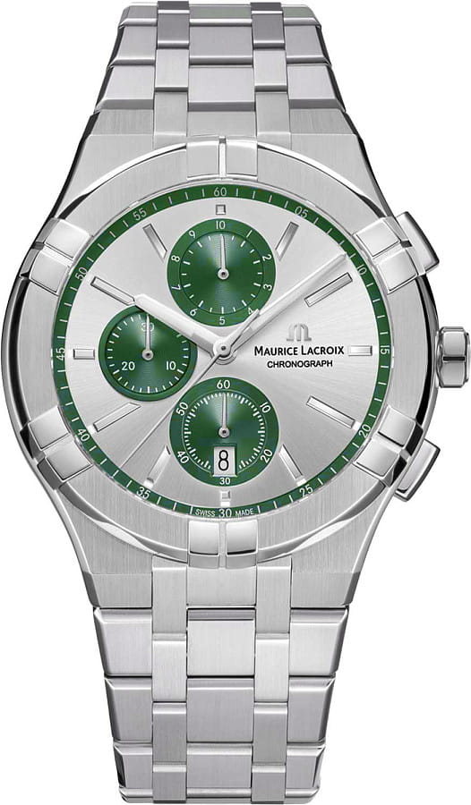 Часы Maurice Lacroix Aikon Quartz Chronograph AI1118-SS002-130-1 — мужские, серебристый