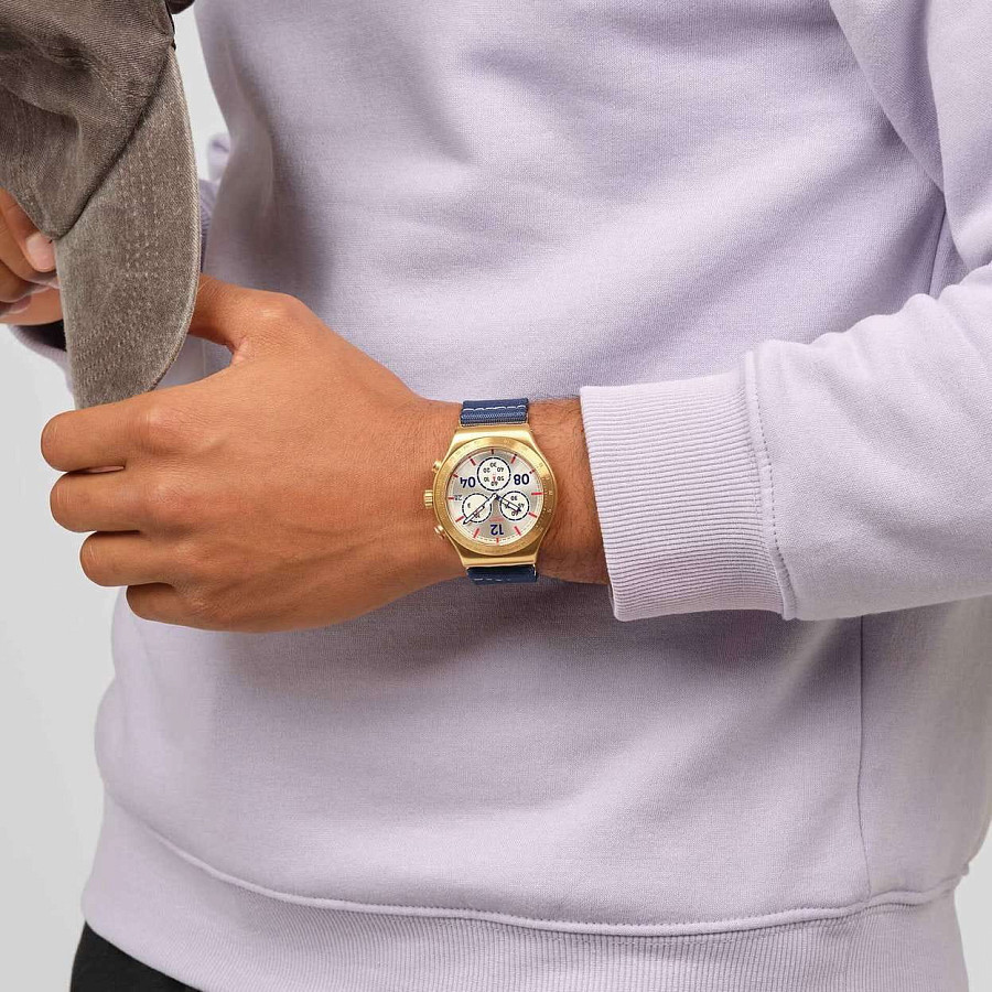 Часы Swatch Captain's Dream YVG419 — кварцевые, сталь металл