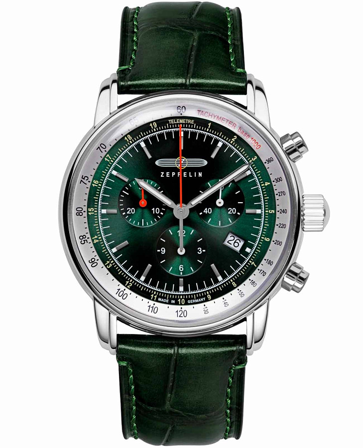 Часы Zeppelin LZ14 Marine 88884 — мужские, зеленый
