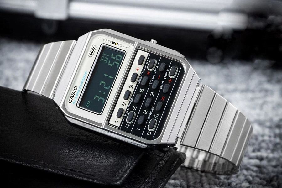 Часы Casio Vintage CA-500WE-7B — нержавеющая сталь, мужские