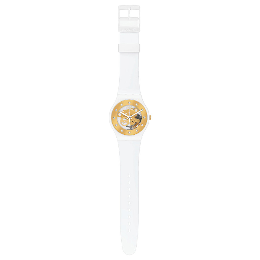 Часы Swatch New Gent Lacquered SUOZ148 — кварцевые, пластик