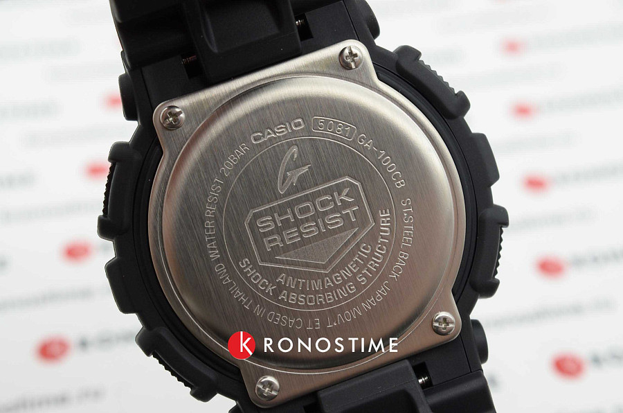 Часы Casio G-Shock GA-100CB-1ADR (GA-100CB-1A) — голубой, электронные