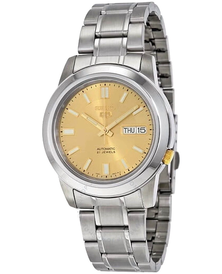 Часы Seiko 5 SNKK13K1 — мужские, желтый