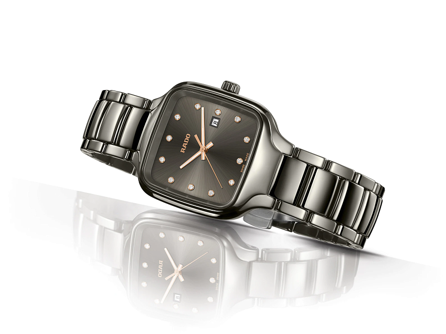 Часы Rado True Square Diamonds R27079702 — керамика, Швейцария