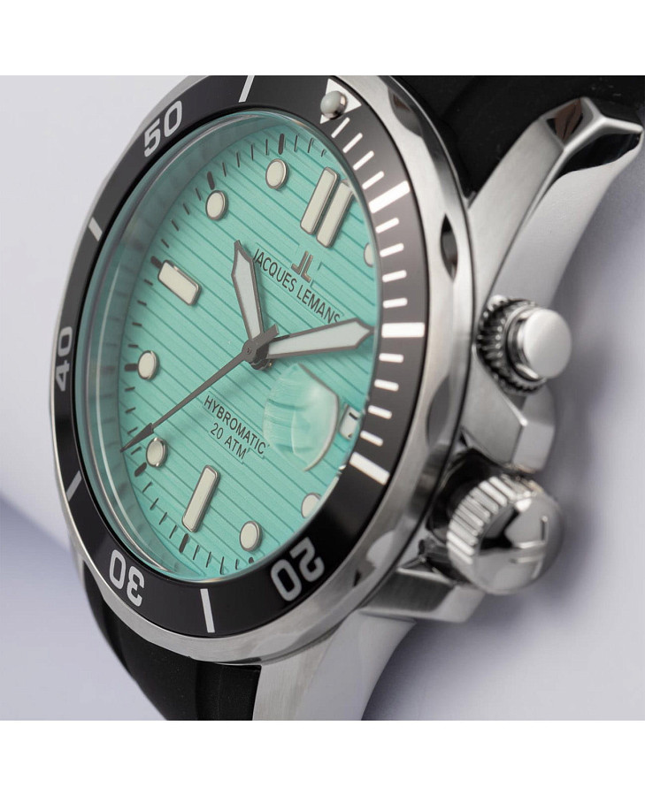 Часы Jacques Lemans Hybromatic 1-2170C — силикон, мужские