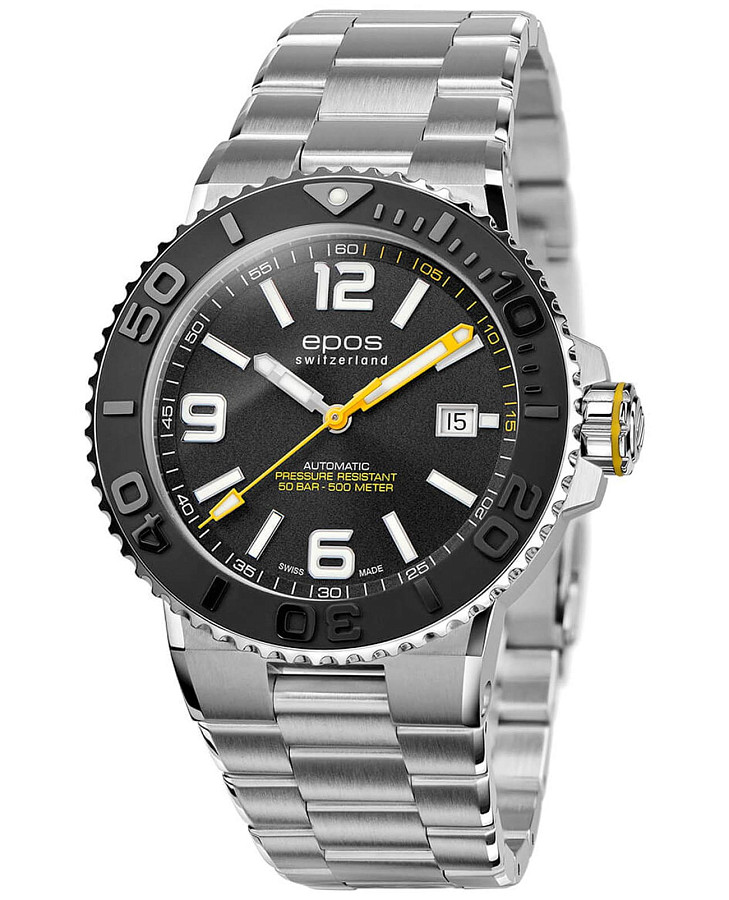 Часы Epos Diver 3441.131.20.55.30 — мужские, черный