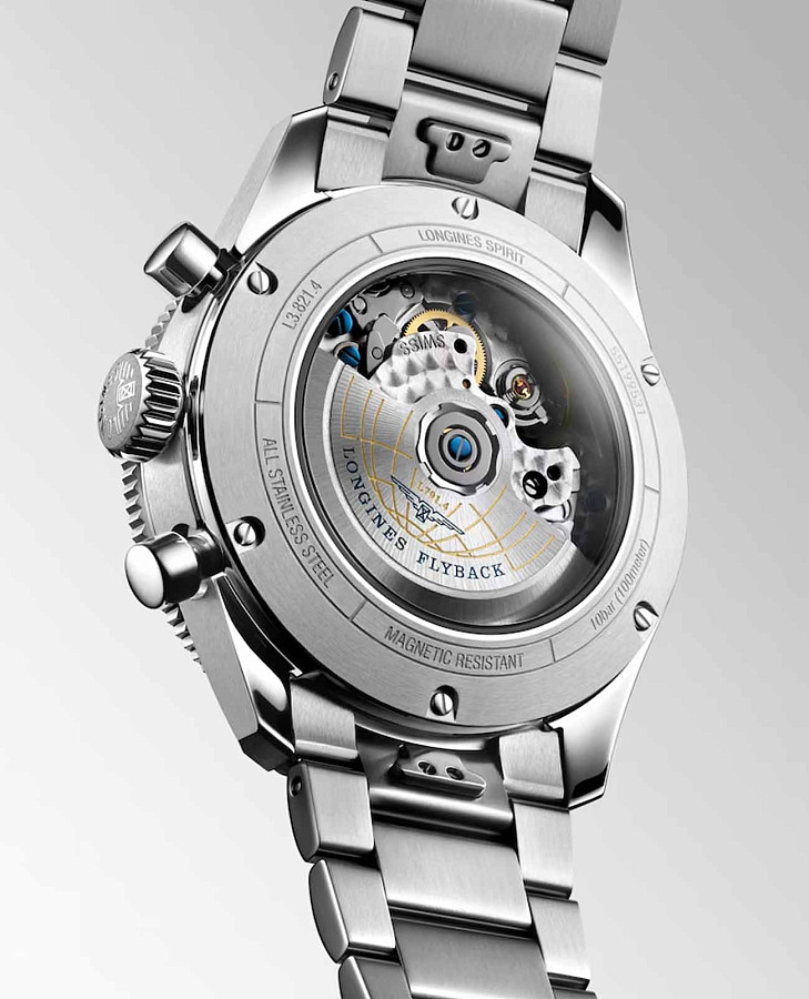 Часы Longines Spirit Flyback L3.821.4.53.6 — механические, сталь металл