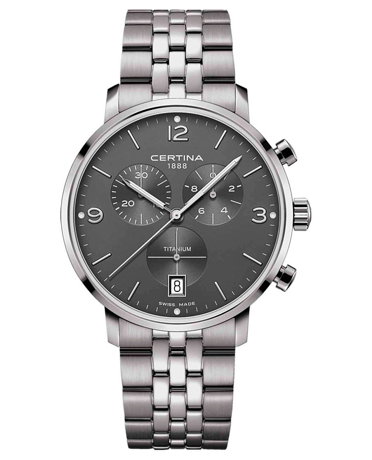 Часы Certina DS Caimano Chronograph C035.417.44.087.00 — мужские, черный