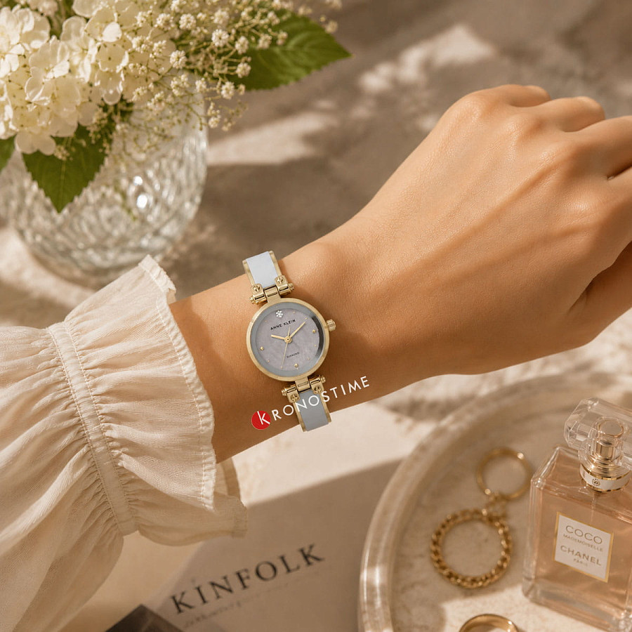 Часы Anne Klein Diamond 1980LGGB — нержавеющая сталь с pvd-покрытием, женские