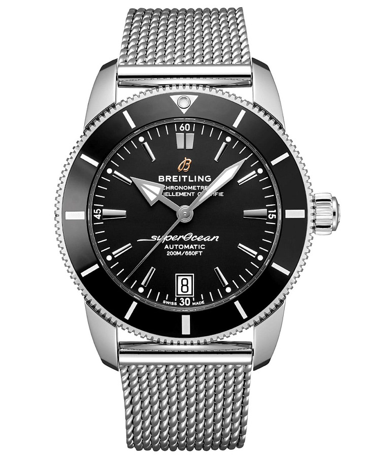 Часы Breitling Superocean Heritage B20 Automatic 42 AB2010121B1A1 — мужские, черный
