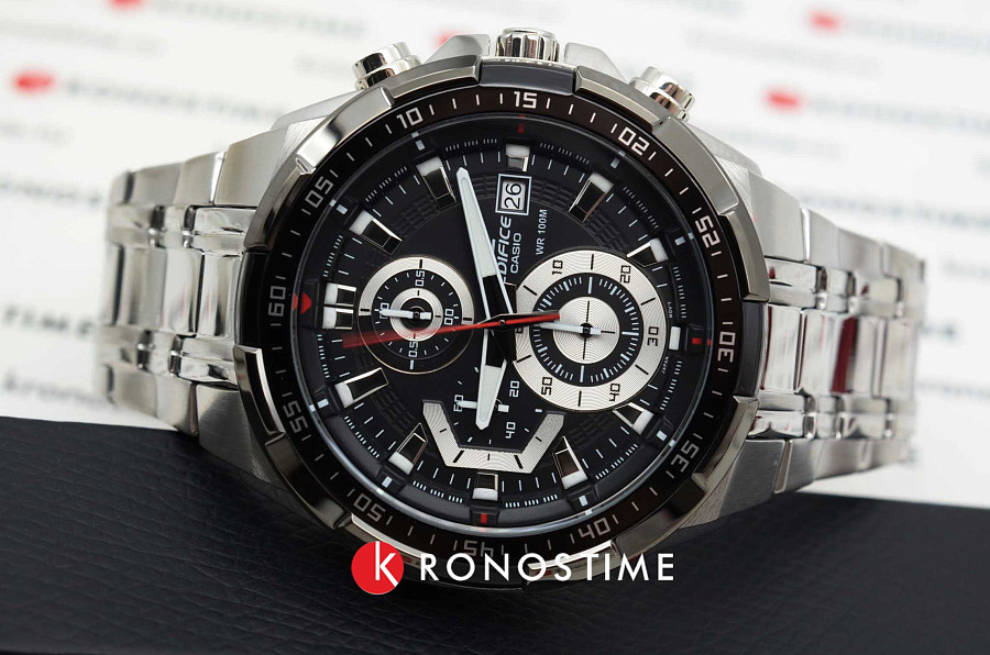 Часы Casio Edifice EFR-539D-1A — черный, сталь металл