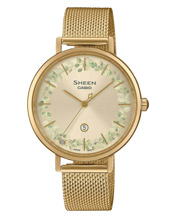 Часы Casio Sheen SHE-4539FGM-9A — женские, золотой