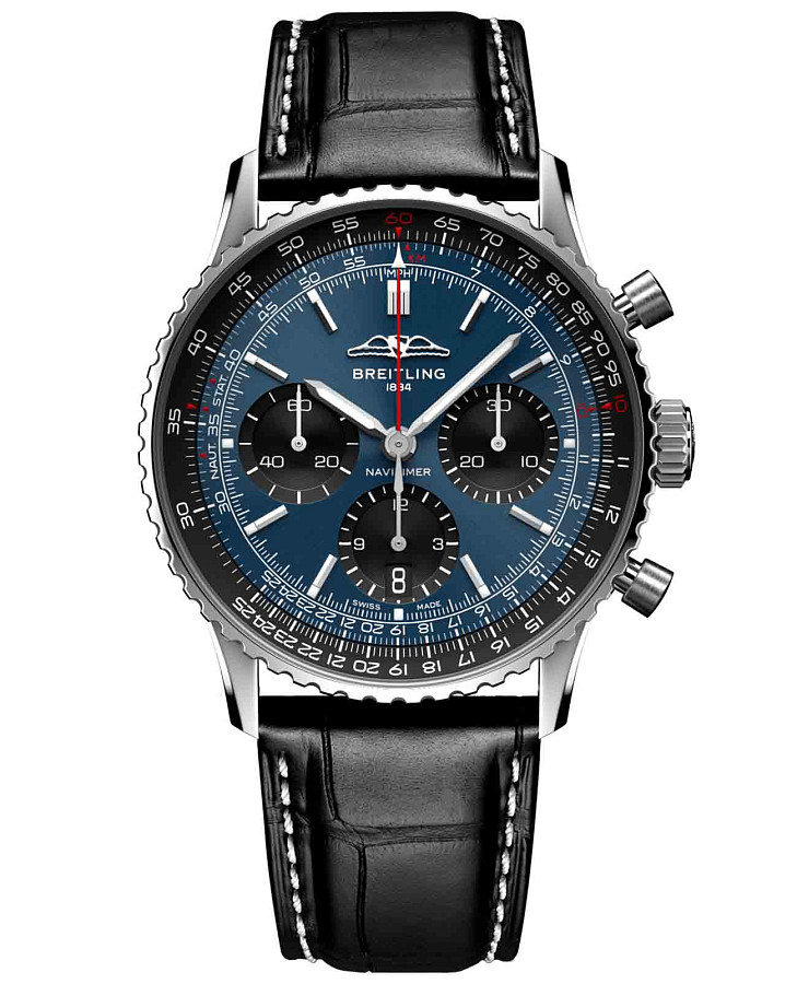 Часы Breitling Navitimer B01 Chronograph 41 AB0139241C1P1 — мужские, синий