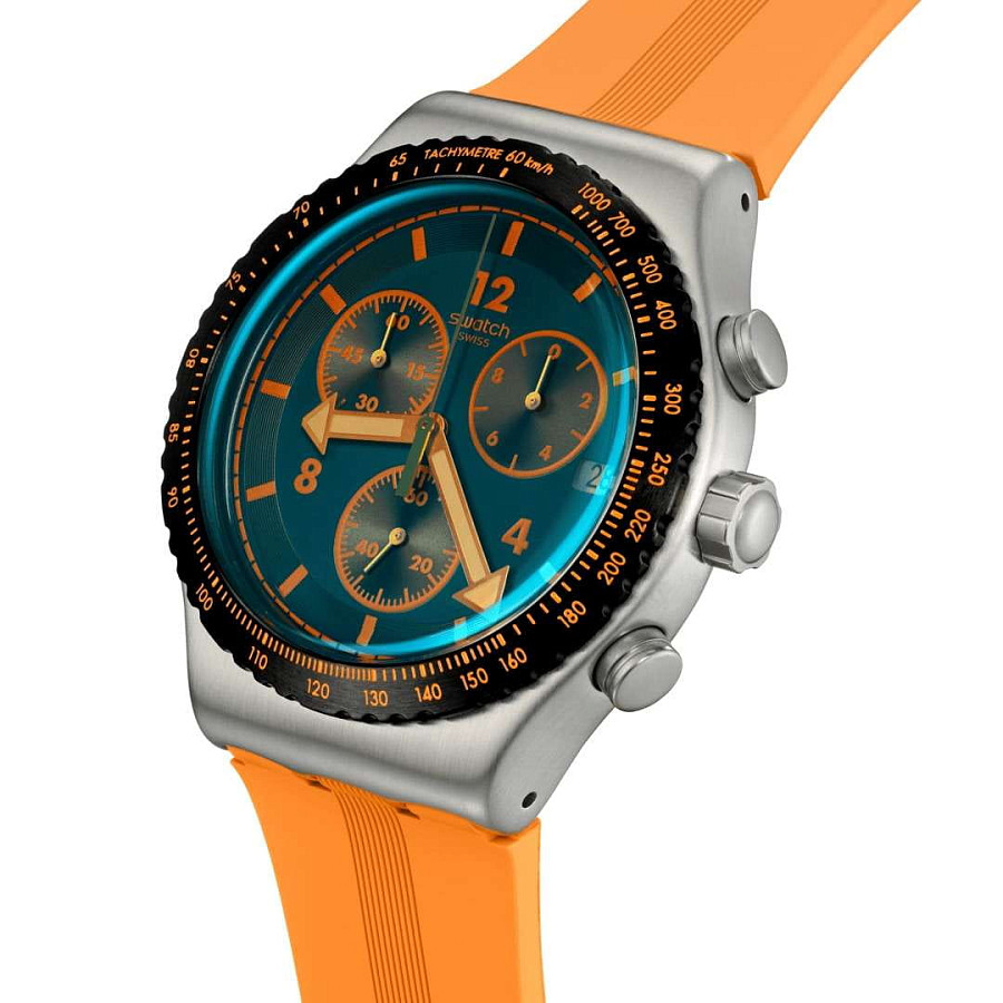 Часы Swatch I New Chrono YVS529 — кварцевые, металл сталь