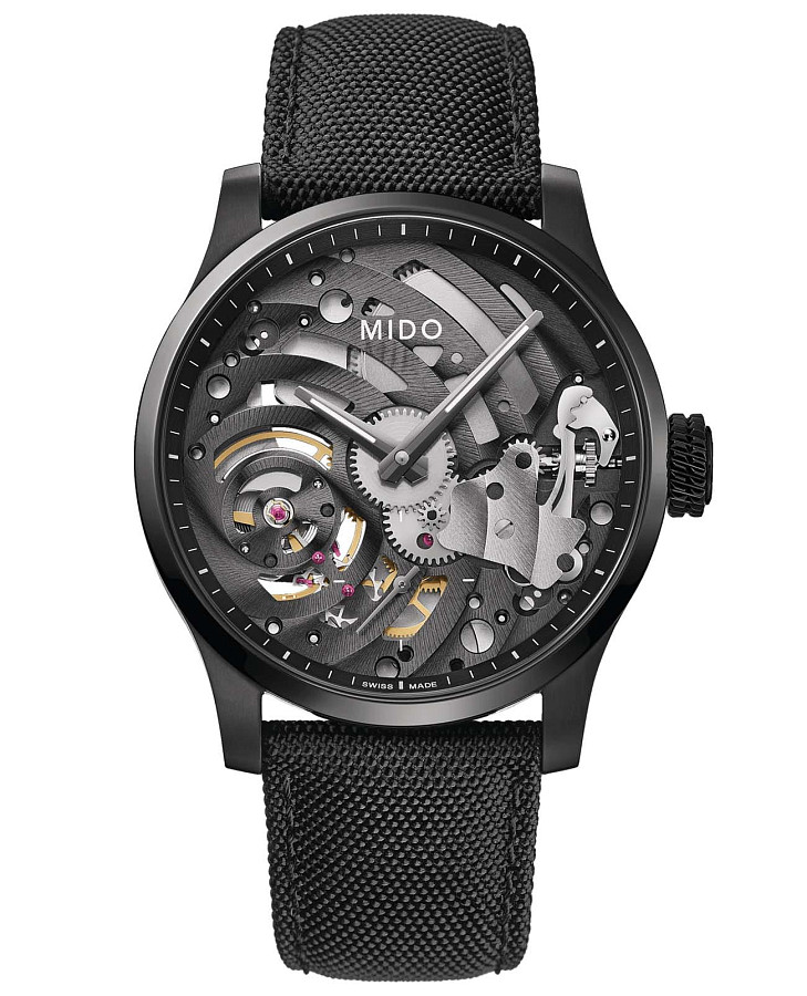 Часы Mido Multifort Mechanical Skeleton M032.605.47.410.00 — мужские, серый
