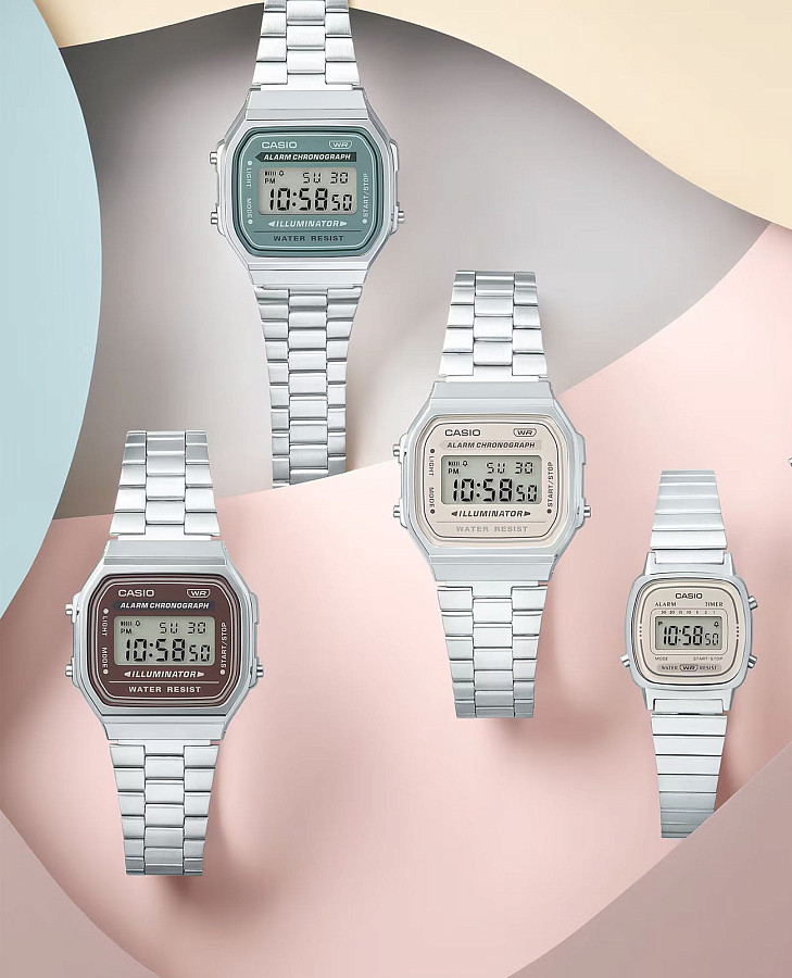 Часы Casio Vintage A-168WA-3AYDF (A168WA-3AY) — нержавеющая сталь, мужские
