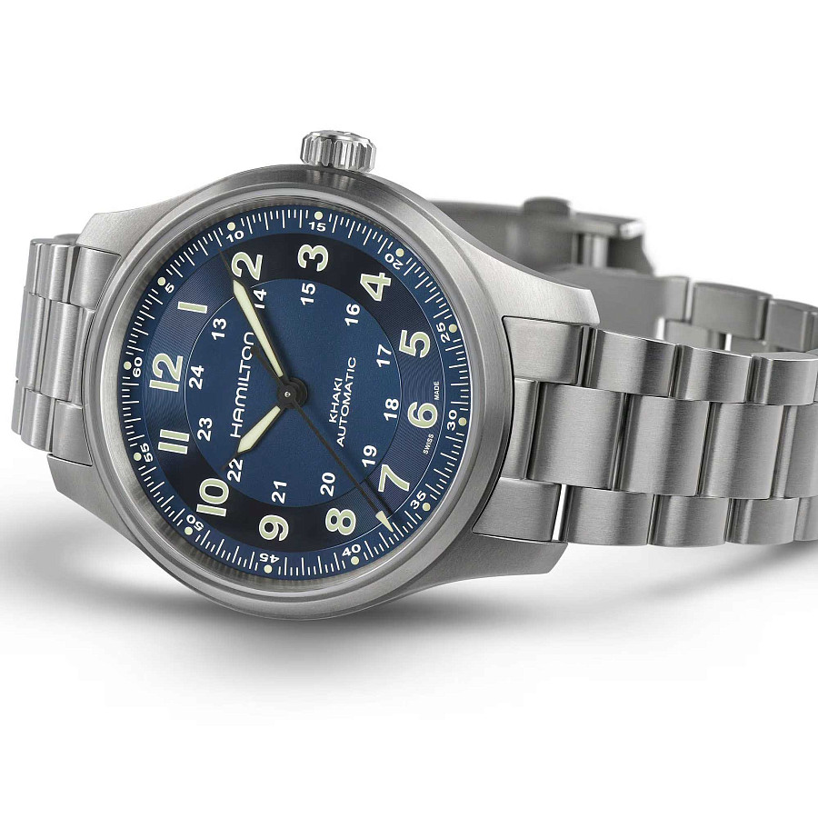 Часы Hamilton Khaki Field Titanium Auto H70545140 — мужские, титановый