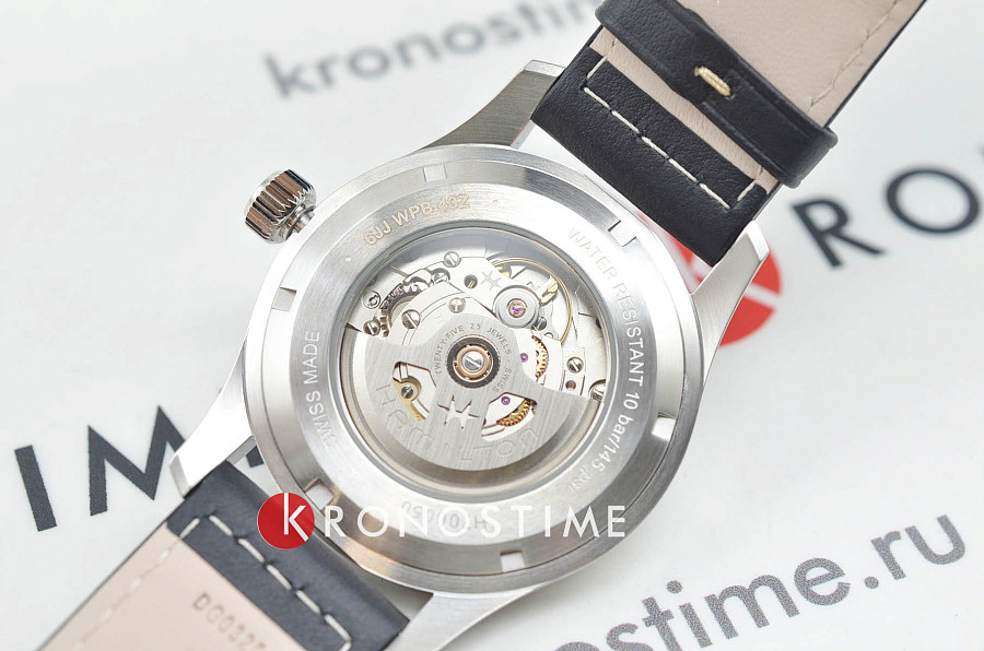 Часы Hamilton Khaki Field Auto 42 mm H70605733 — мужские, кожаный