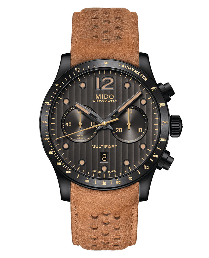 Часы Mido Multifort Chronograph Adventure M025.627.36.061.10 — мужские, коричневый