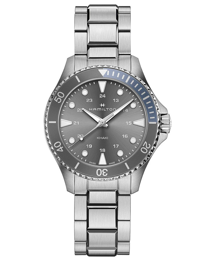 Часы Hamilton Khaki Navy Scuba Quartz H82211181 — мужские, серебристый