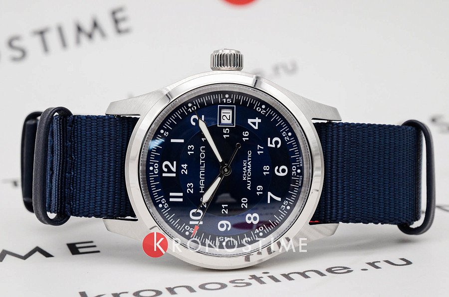 Часы Hamilton Khaki Field Auto 38mm H70455940 — механические, сталь металл
