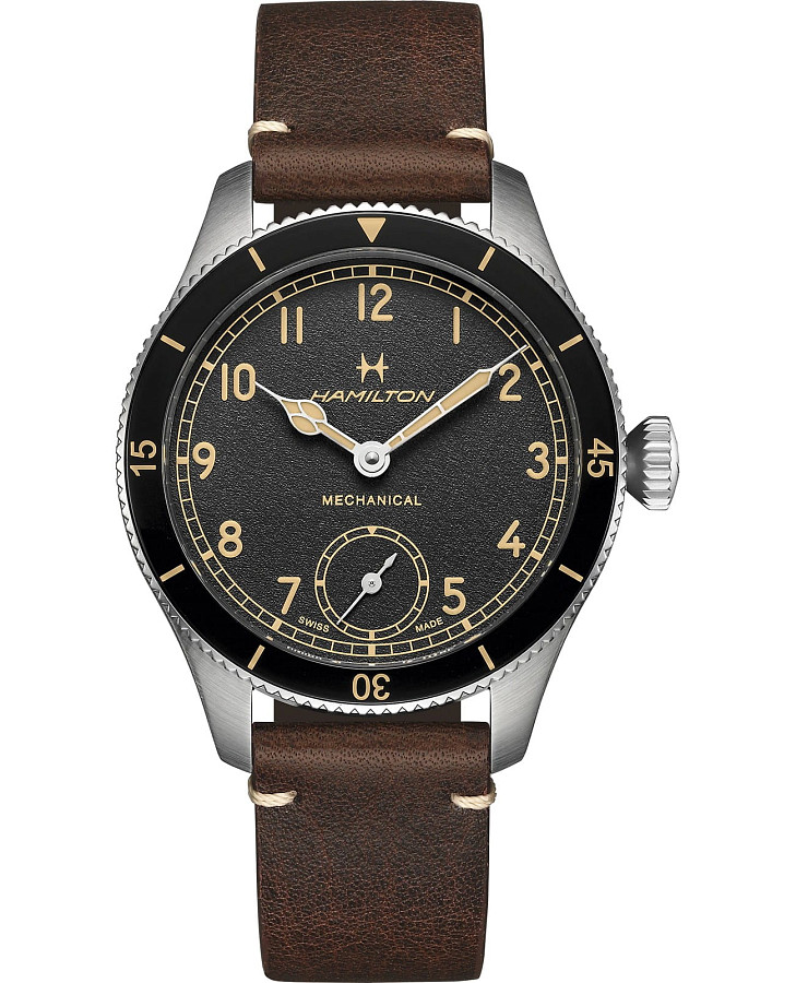 Часы Hamilton Khaki Aviation Pilot Pioneer H76719530 — мужские, черный