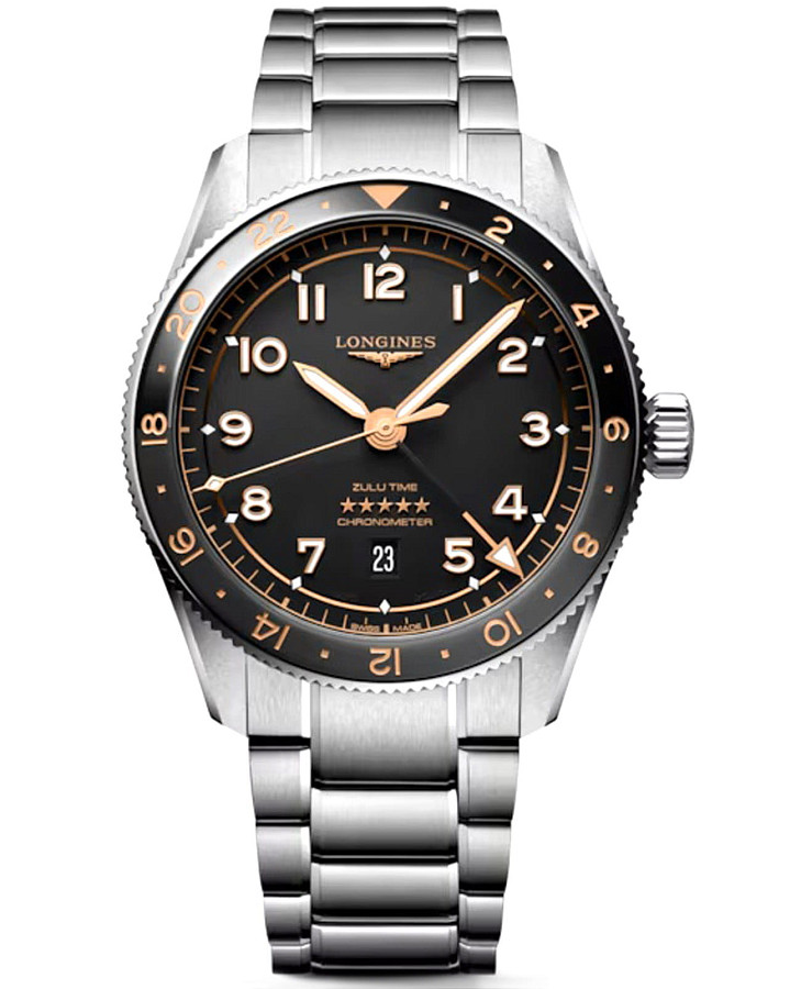 Часы Longines Spirit L3.812.4.50.6 — мужские, черный
