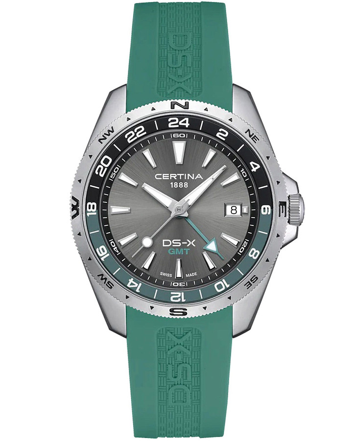 Часы Certina DS-X GMT C047.452.17.081.00 — мужские, серый