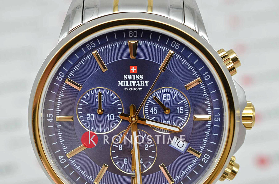 Часы Swiss Military by Chrono SM34052.27 — сталь металл, Швейцария
