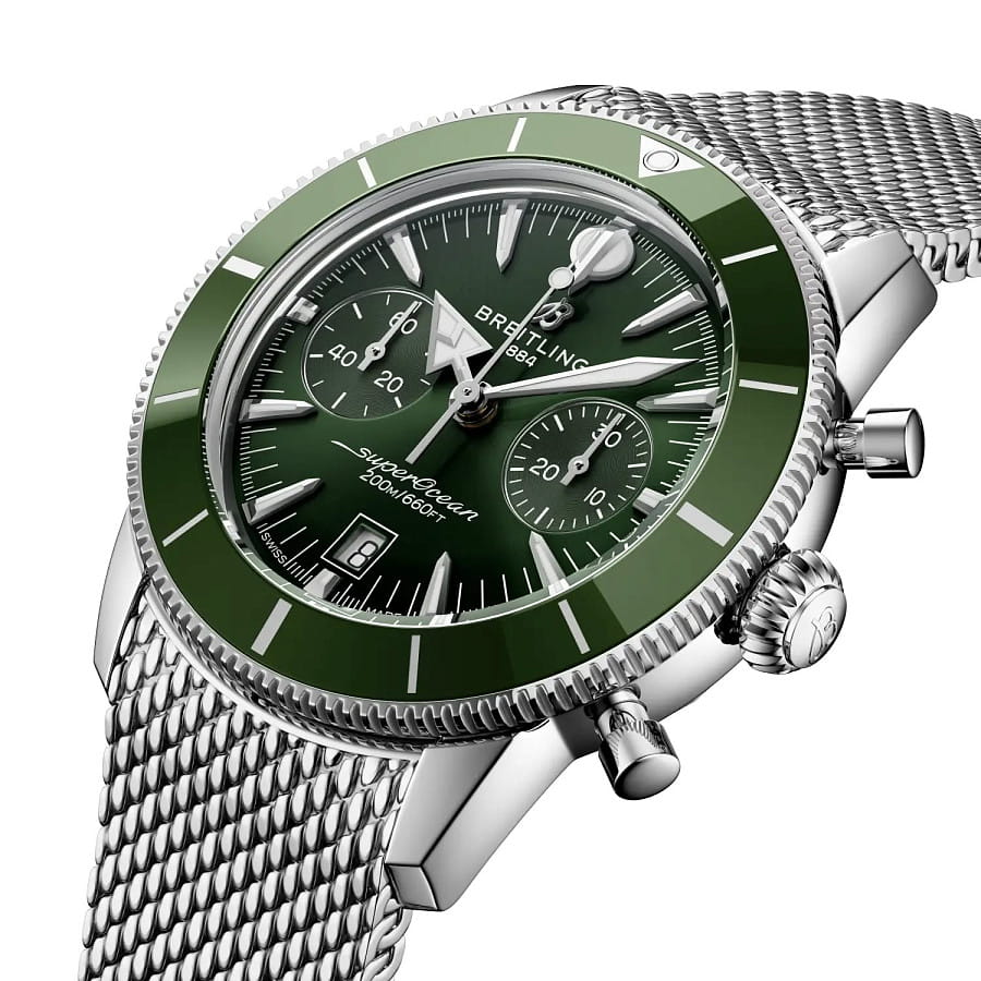 Часы Breitling Superocean Heritage B01 Chronograph 42 mm AB0156361L1A1 — механические, сталь металл