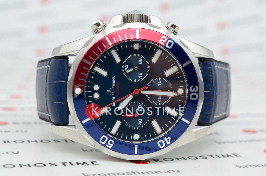 Часы Jacques Lemans Sport 1-2091B — кварцевые, сталь металл