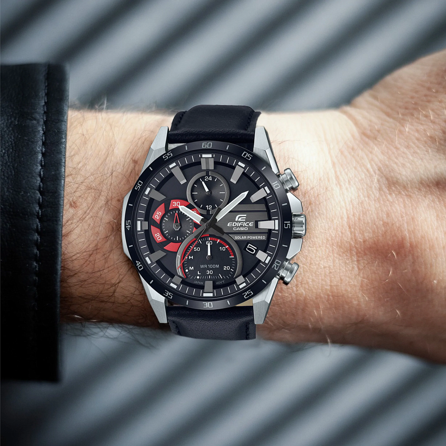 Часы Casio Edifice EQS-940BL-1A — кварцевые, сталь металл
