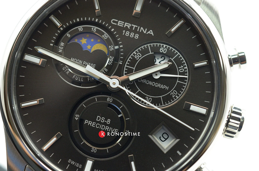 Часы Certina DS-8 Chronograph Moon Phase C033.450.11.051.00 — черный, кварцевые