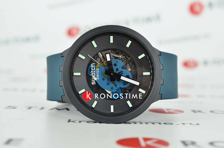 Часы Swatch Big Bold BioCeramic Pay! SB03B111-5300 — кварцевые, биокерамика