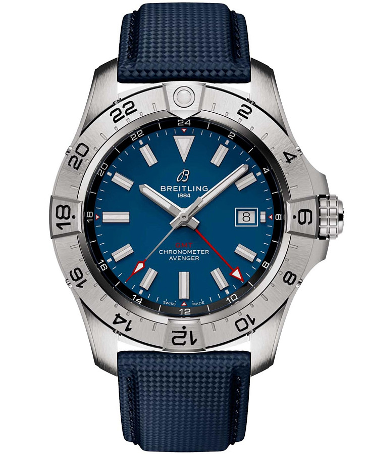 Часы Breitling Avenger Automatic GMT 44 A32320101C1X1 — мужские, синий