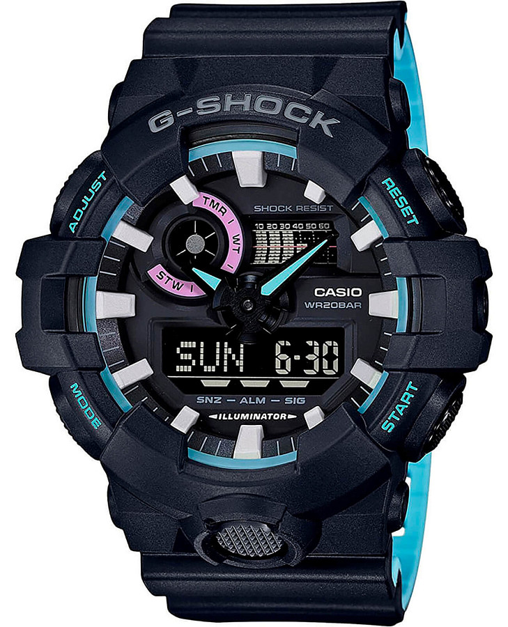 Часы Casio G-Shock GA-700PC-1A — мужские, черный
