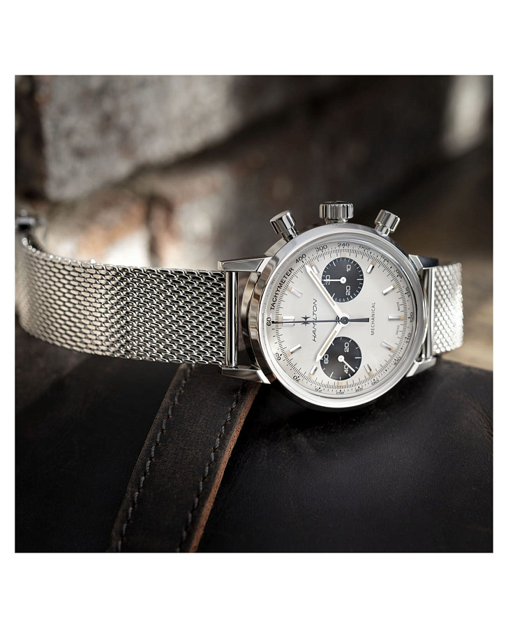 Часы Hamilton American Classic Intra-Matic Chronograph H H38429110 — механические, сталь металл