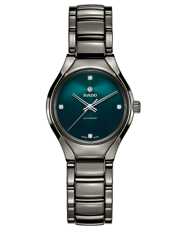 Часы Rado True Automatic Diamonds R27243742 — женские, зеленый