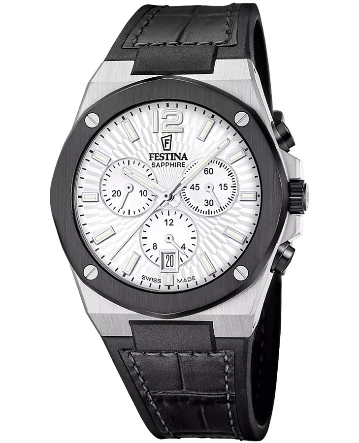 Часы Festina Swiss Made F22003/1 — мужские, серебристый