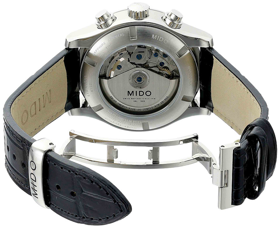 Часы Mido Multifort Chronograph M005.614.16.061.00 — кожаный, мужские