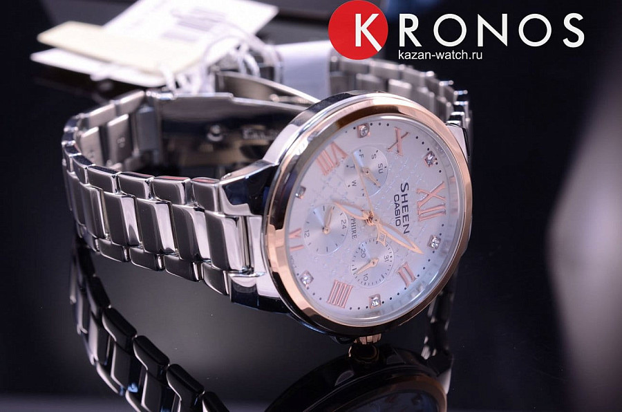 Часы Casio Sheen SHE-3511SG-7A — сталь, Япония