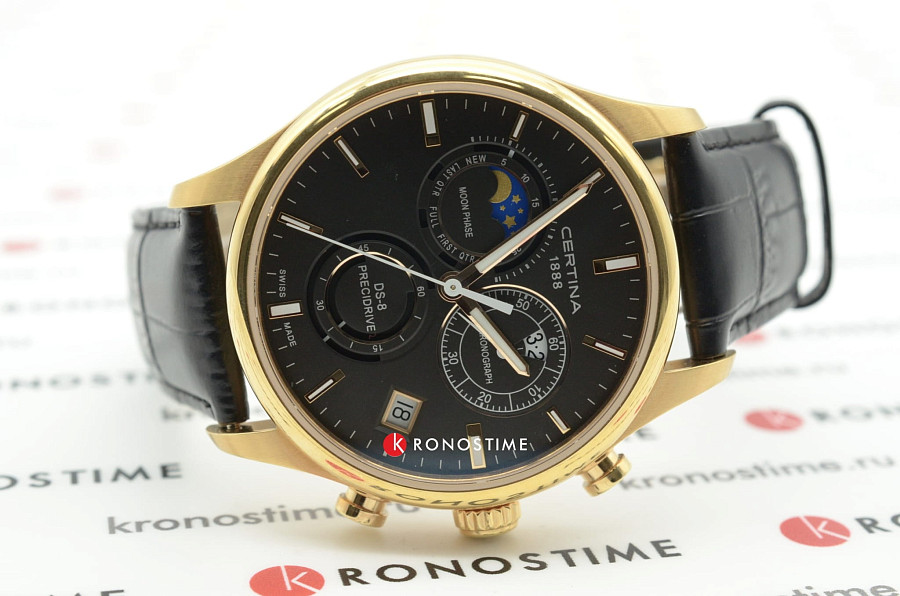 Часы Certina DS-8 Chronograph Moon Phase C033.450.36.051.00 — кварцевые, Швейцария, мужские