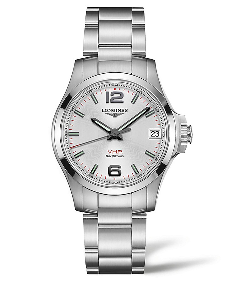Часы Longines Conquest V.H.P. L3.316.4.76.6 — женские, перламутровый