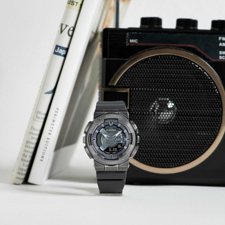 Часы Casio G-Shock GM-S110B-8ADR (GM-S110B-8A) — серый, сталь пластик
